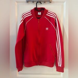 Adidas red track jacket